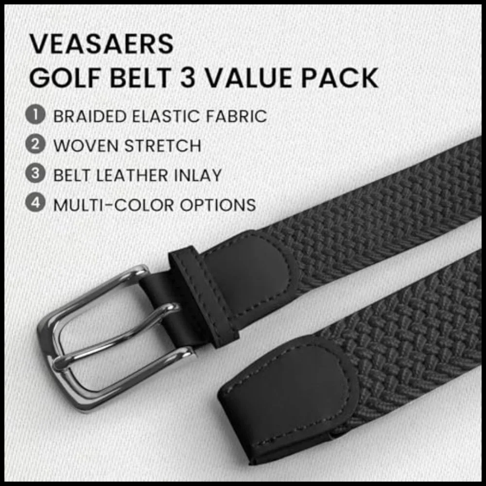 Braided Elastic Fabric Stretch Canvas Woven Belt for Sports Hiking